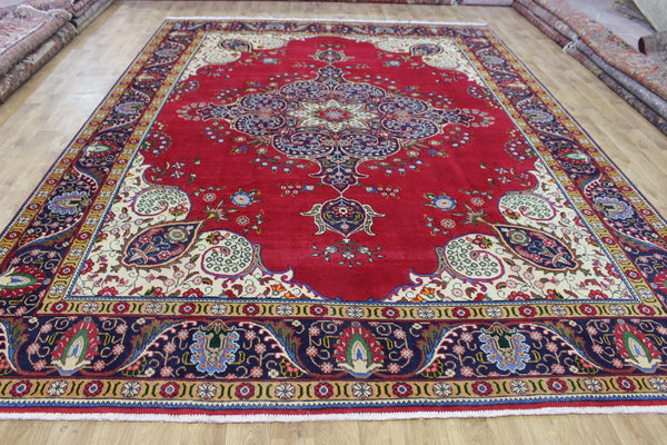 LARGE PERSIAN TABRIZ CARPET FLORAL DESIGN 400 X 290 CM