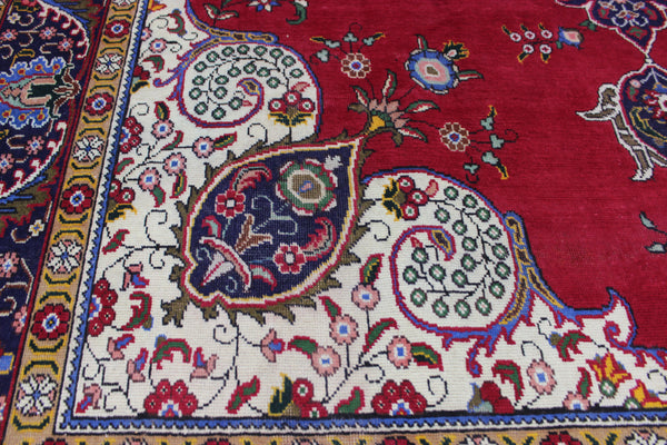 LARGE PERSIAN TABRIZ CARPET FLORAL DESIGN 400 X 290 CM