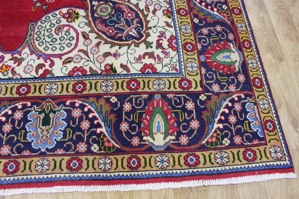 LARGE PERSIAN TABRIZ CARPET FLORAL DESIGN 400 X 290 CM