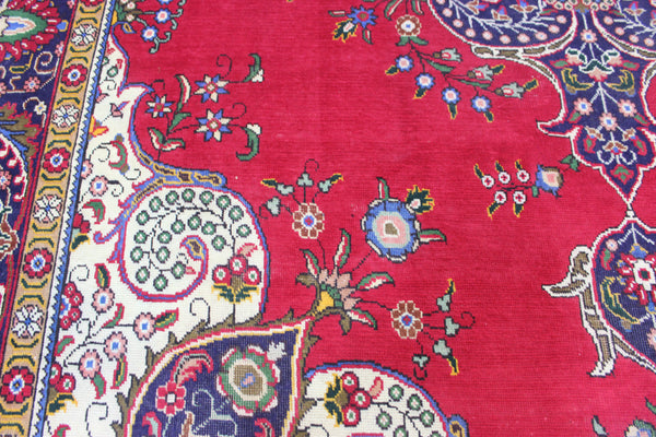 LARGE PERSIAN TABRIZ CARPET FLORAL DESIGN 400 X 290 CM