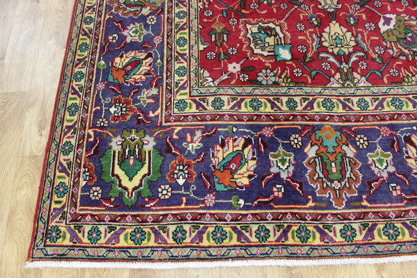 LARGE HANDMADE PERSIAN TABRIZ WOOL CARPET FLORAL DESIGN 390 X 300 CM
