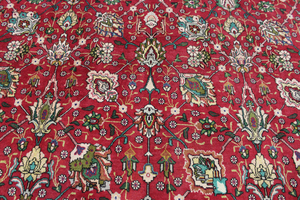 LARGE HANDMADE PERSIAN TABRIZ WOOL CARPET FLORAL DESIGN 390 X 300 CM