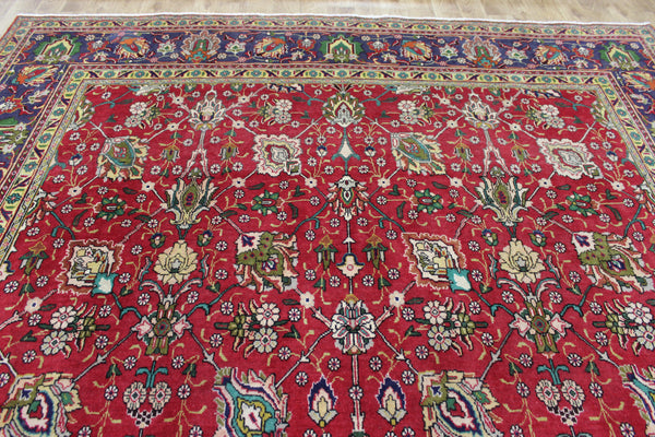 LARGE HANDMADE PERSIAN TABRIZ WOOL CARPET FLORAL DESIGN 390 X 300 CM