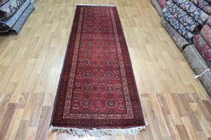 FINE HANDMADE AFGHAN WOOL RUNNER 305 X 87 CM