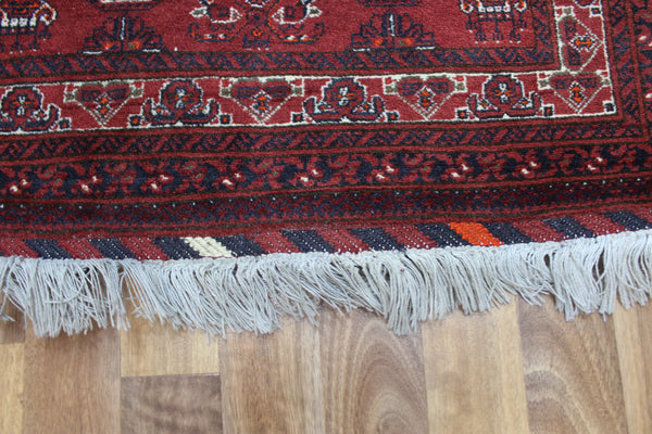 FINE HANDMADE AFGHAN WOOL RUNNER 305 X 87 CM