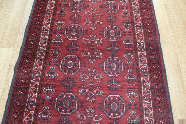 FINE HANDMADE AFGHAN WOOL RUNNER 305 X 87 CM