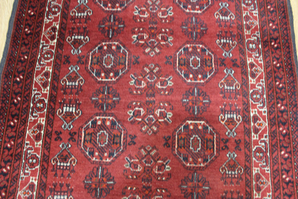 FINE HANDMADE AFGHAN WOOL RUNNER 305 X 87 CM