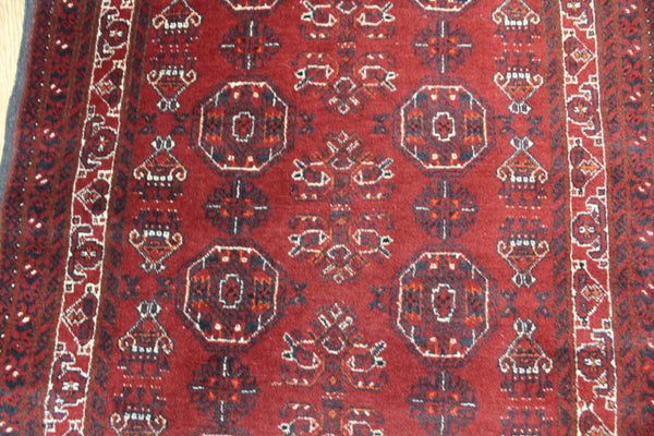 FINE HANDMADE AFGHAN WOOL RUNNER 305 X 87 CM