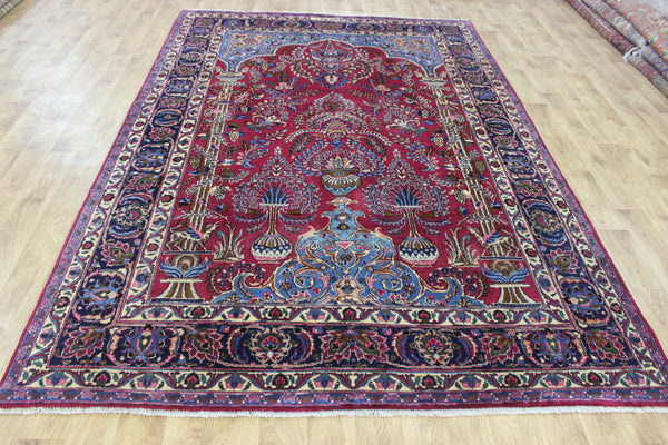 ANTIQUE PERSIAN MASHAD CARPET GARDEN DESIGN 290 X 200 CM
