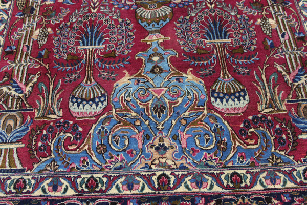 ANTIQUE PERSIAN MASHAD CARPET GARDEN DESIGN 290 X 200 CM