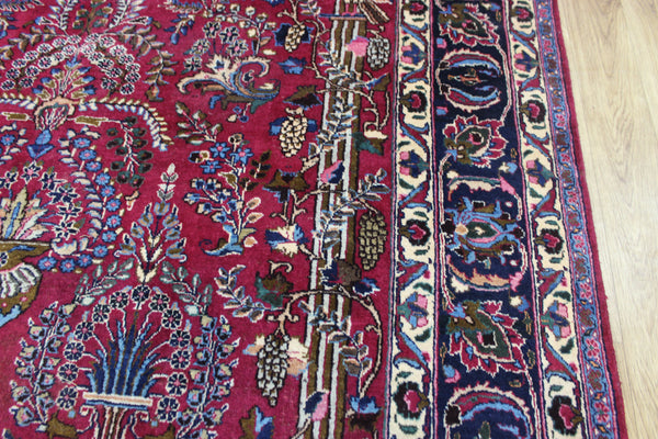 ANTIQUE PERSIAN MASHAD CARPET GARDEN DESIGN 290 X 200 CM