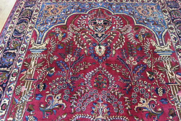 SIGNED PERSIAN MASHAD RUG WITH A GARDEN DESIGN 290 X 200 CM