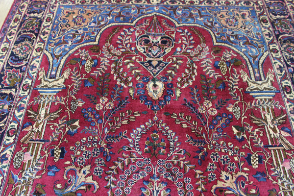 SIGNED PERSIAN MASHAD RUG WITH A GARDEN DESIGN 290 X 200 CM