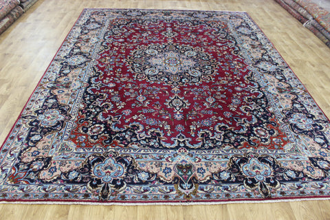 SIGNED HANDMADE PERSIAN KERMAN CARPET FLORAL DESIGN 325 X 250 CM