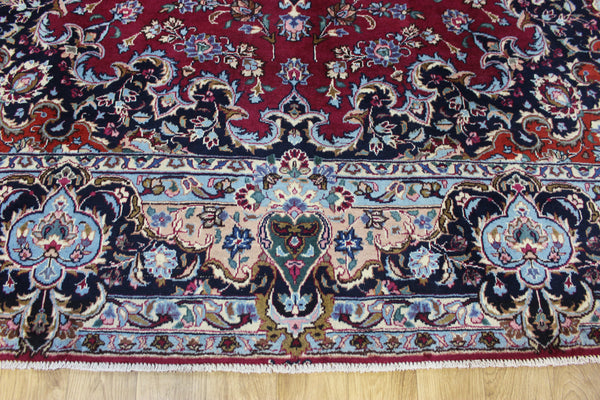 SIGNED HANDMADE PERSIAN KERMAN CARPET FLORAL DESIGN 325 X 250 CM