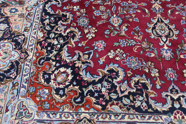 SIGNED HANDMADE PERSIAN KERMAN CARPET FLORAL DESIGN 325 X 250 CM