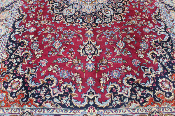 SIGNED HANDMADE PERSIAN KERMAN CARPET FLORAL DESIGN 325 X 250 CM