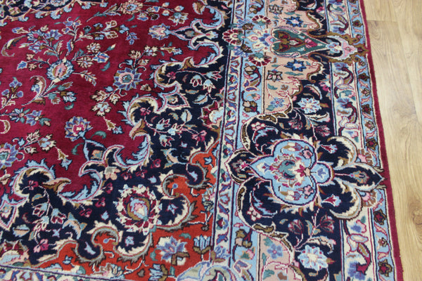 SIGNED HANDMADE PERSIAN KERMAN CARPET FLORAL DESIGN 325 X 250 CM