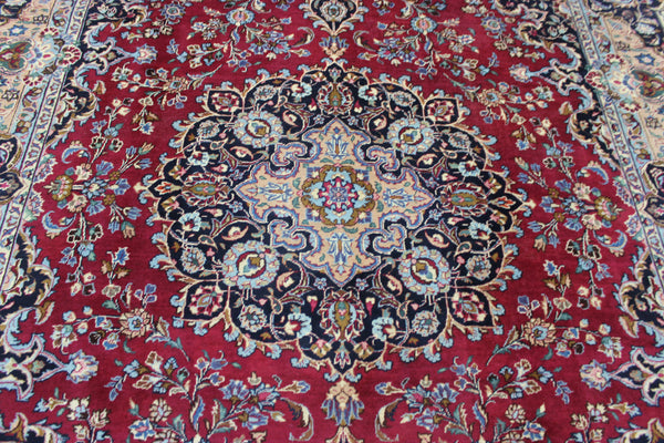 SIGNED HANDMADE PERSIAN KERMAN CARPET FLORAL DESIGN 325 X 250 CM