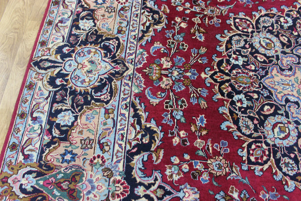 SIGNED HANDMADE PERSIAN KERMAN CARPET FLORAL DESIGN 325 X 250 CM