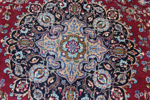 SIGNED HANDMADE PERSIAN KERMAN CARPET FLORAL DESIGN 325 X 250 CM