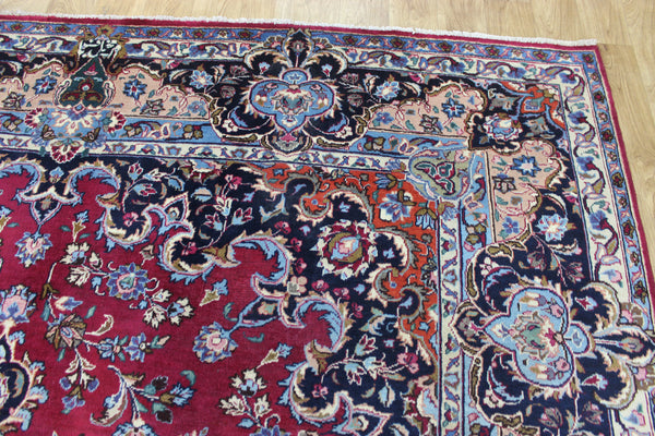 SIGNED HANDMADE PERSIAN KERMAN CARPET FLORAL DESIGN 325 X 250 CM