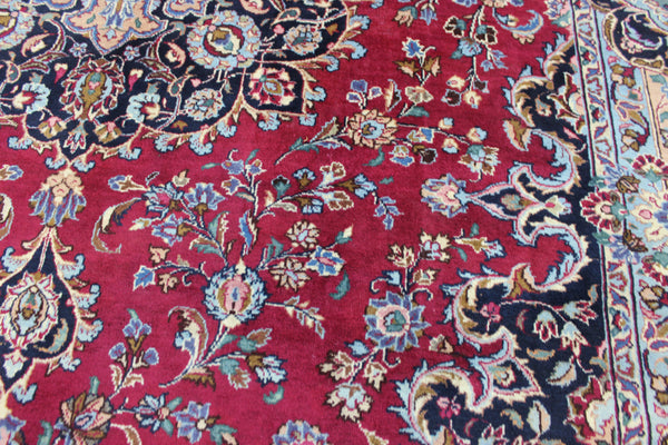 SIGNED HANDMADE PERSIAN KERMAN CARPET FLORAL DESIGN 325 X 250 CM