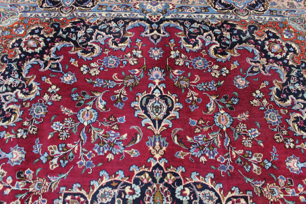SIGNED HANDMADE PERSIAN KERMAN CARPET FLORAL DESIGN 325 X 250 CM