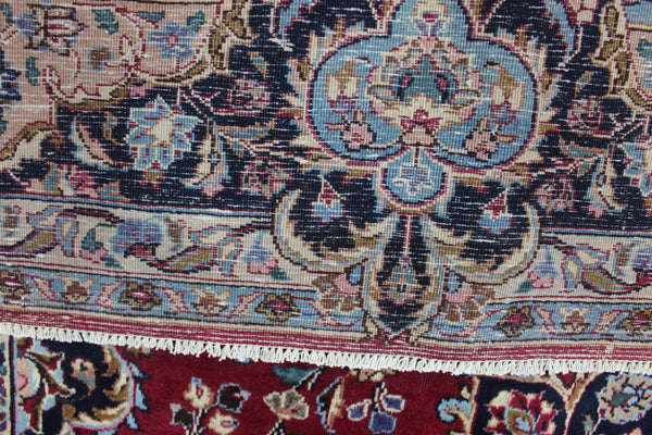 SIGNED HANDMADE PERSIAN KERMAN CARPET FLORAL DESIGN 325 X 250 CM