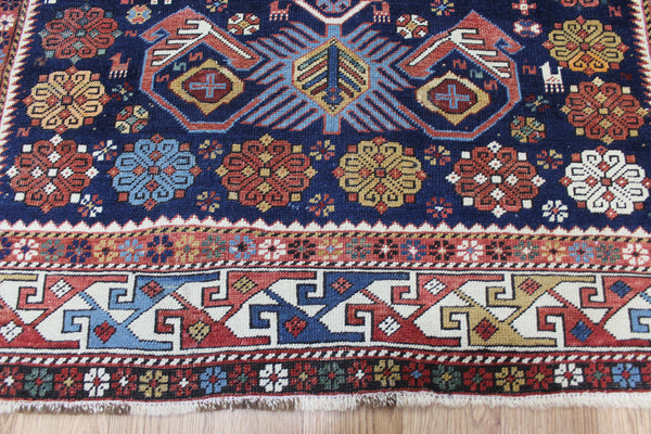 Antique Caucasian Kuba Shirvan Rug, Outstanding Example Of 'bird Tree' Design. Circa 1880.