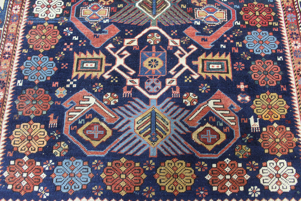 Antique Caucasian Kuba Shirvan Rug, Outstanding Example Of 'bird Tree' Design. Circa 1880.