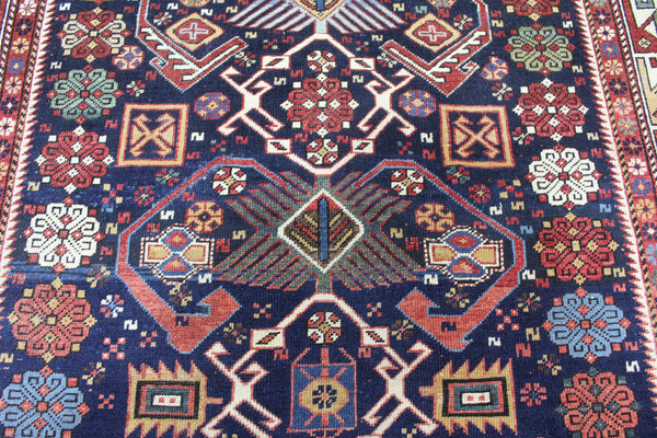 Antique Caucasian Kuba Shirvan Rug, Outstanding Example Of 'bird Tree' Design. Circa 1880.