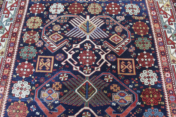 Antique Caucasian Kuba Shirvan Rug, Outstanding Example Of 'bird Tree' Design. Circa 1880.