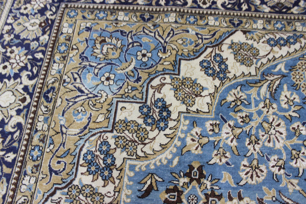 LARGE HANDMADE KASHAN BLUE CARPET 385 X 260 CM