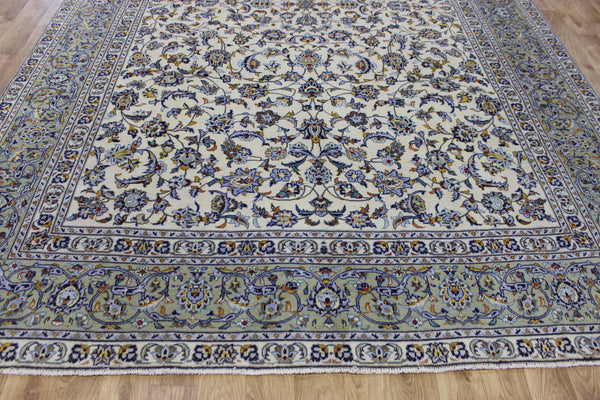 LARGE HANDMADE KASHAN CARPET ALL OVER FLORAL DESIGN 385 X 260 CM