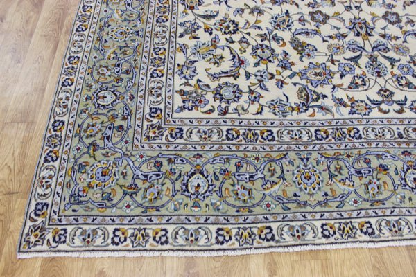 LARGE HANDMADE KASHAN CARPET ALL OVER FLORAL DESIGN 385 X 260 CM