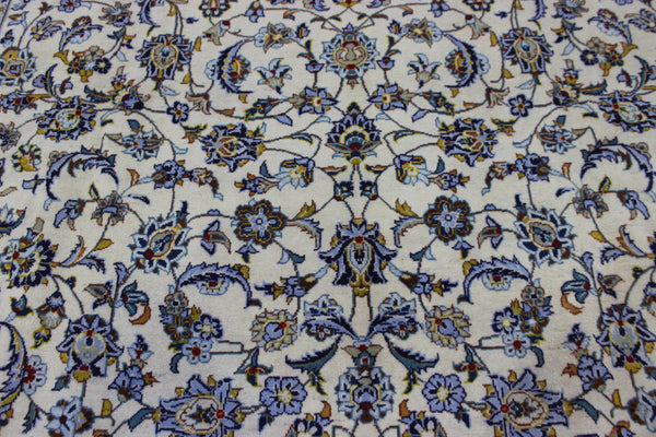 LARGE HANDMADE KASHAN CARPET ALL OVER FLORAL DESIGN 385 X 260 CM