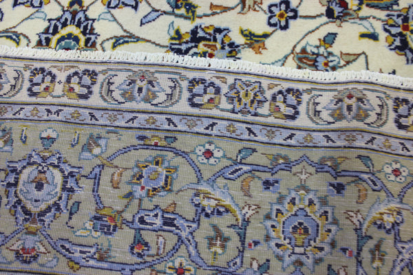 LARGE HANDMADE KASHAN CARPET ALL OVER FLORAL DESIGN 385 X 260 CM