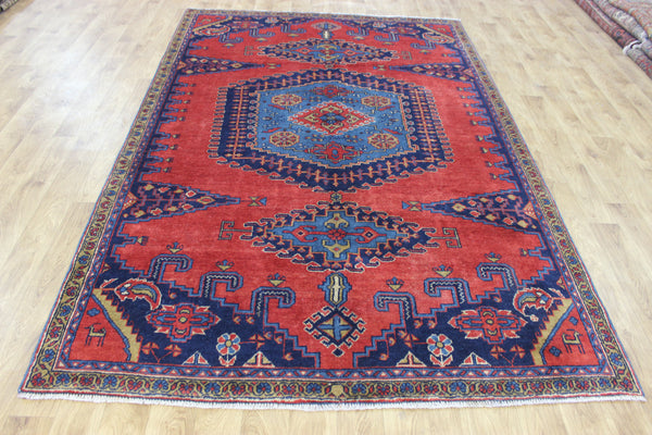 LARGE HANDMADE PERSIAN MAHAL CARPET GEOMETRIC DESIGN 280 X 180 CM