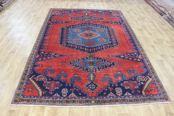 LARGE HANDMADE PERSIAN MAHAL CARPET GEOMETRIC DESIGN 280 X 180 CM
