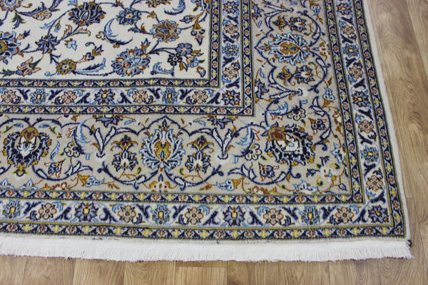FINE HANDMADE PERSIAN KASHAN CARPET FLORAL DESIGN 385 X 295 CM