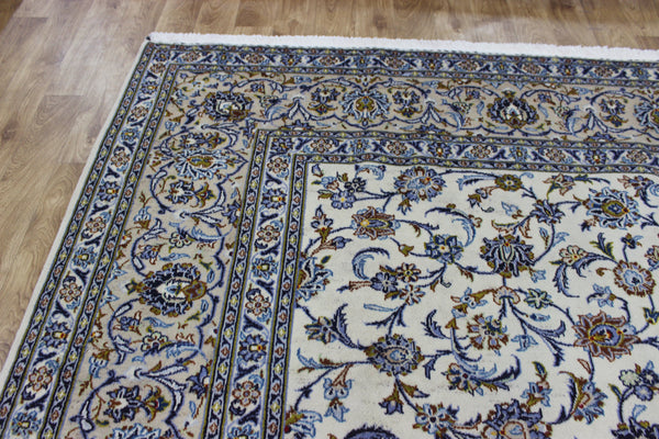 FINE HANDMADE PERSIAN KASHAN CARPET FLORAL DESIGN 385 X 295 CM