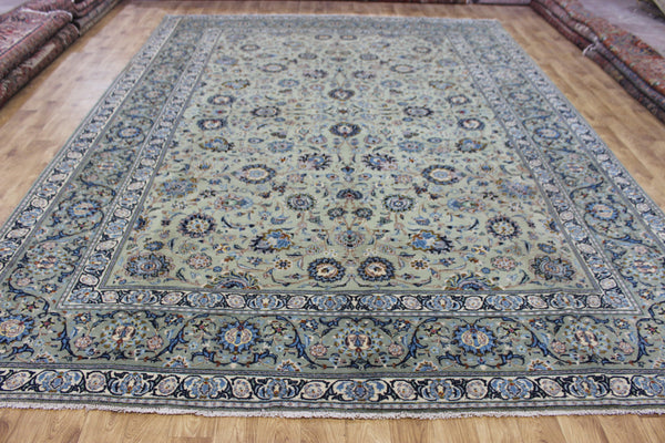 FINE HANDMADE PERSIA KASHAN CARPET OF FLORAL DESIGN 400 X 295 CM