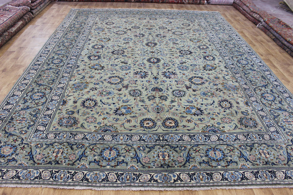 FINE HANDMADE PERSIA KASHAN CARPET OF FLORAL DESIGN 400 X 295 CM