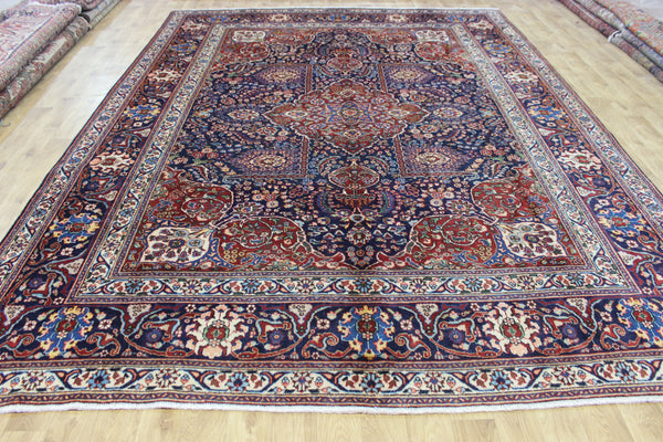 OLD PERSIAN TABRIZ CARPET FLORAL DESIGN IN NATURAL DYES 385 X 285 CM