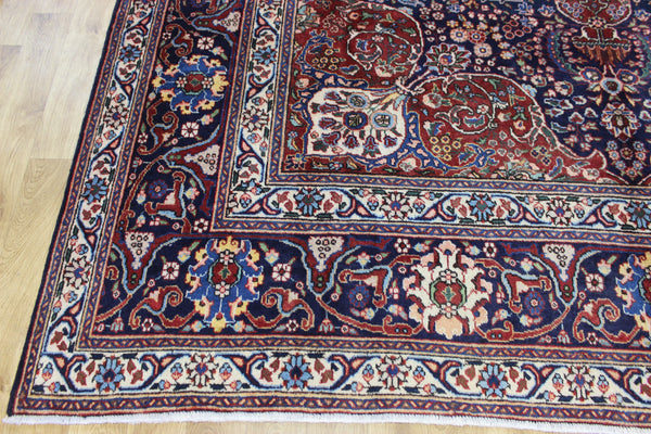 OLD PERSIAN TABRIZ CARPET FLORAL DESIGN IN NATURAL DYES 385 X 285 CM