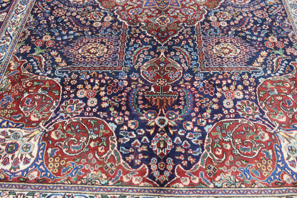 OLD PERSIAN TABRIZ CARPET FLORAL DESIGN IN NATURAL DYES 385 X 285 CM