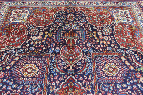 OLD PERSIAN TABRIZ CARPET FLORAL DESIGN IN NATURAL DYES 385 X 285 CM