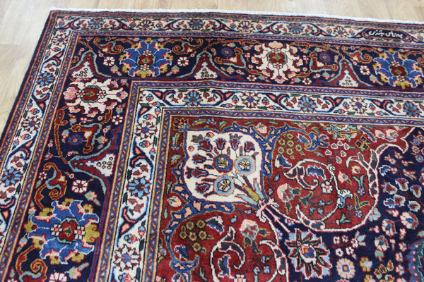 OLD PERSIAN TABRIZ CARPET FLORAL DESIGN IN NATURAL DYES 385 X 285 CM