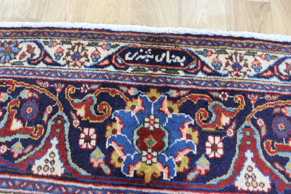 OLD PERSIAN TABRIZ CARPET FLORAL DESIGN IN NATURAL DYES 385 X 285 CM